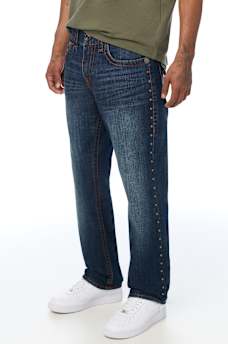 RICKY STUDDED SUPER T FLAP STRAIGHT JEAN 34" 