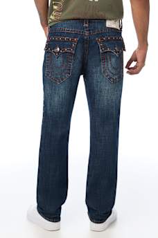 RICKY STUDDED SUPER T FLAP STRAIGHT JEAN 34" 
