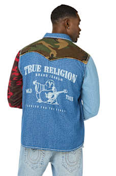 PLAID BIG T WESTERN SHIRT