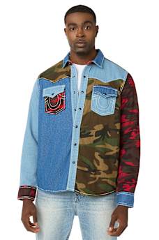 PLAID BIG T WESTERN SHIRT