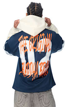 FOOTBALL JERSEY ZIP HOODIE