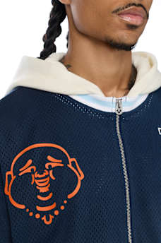 FOOTBALL JERSEY ZIP HOODIE