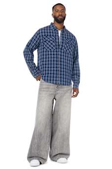 WASHED PLAID WORKWEAR SHIRT