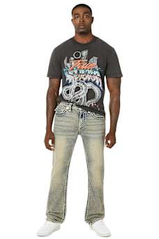 RICKY ROPE STITCH FLAP STRAIGHT JEAN 34"