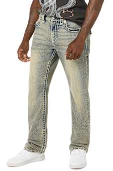 RICKY ROPE STITCH FLAP STRAIGHT JEAN 34"