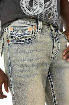 RICKY ROPE STITCH FLAP STRAIGHT JEAN 34"