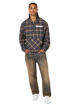 FLANNEL POPOVER LONG SLEEVE SHIRT
