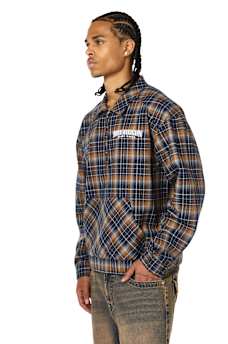 FLANNEL POPOVER LONG SLEEVE SHIRT
