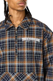 FLANNEL POPOVER LONG SLEEVE SHIRT