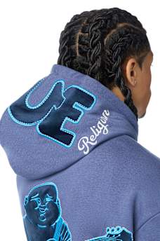 VELOUR LOGO ZIP HOODIE
