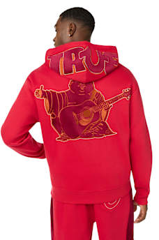 VELOUR LOGO ZIP HOODIE