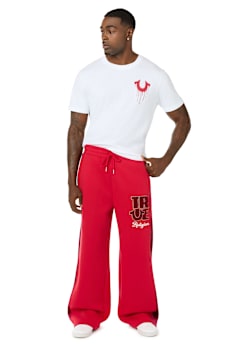 VELOUR LOGO BAGGY SWEATPANT