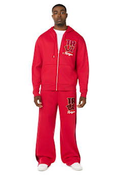 VELOUR LOGO BAGGY SWEATPANT