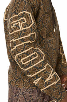 SNAKESKIN BOXY HOODIE