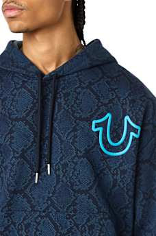 SNAKESKIN BOXY HOODIE