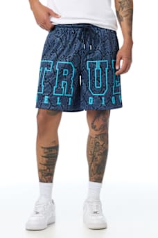 SNAKESKIN MESH BASKETBALL SHORT