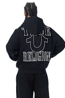 RIBBED BOXY ZIP HOODIE