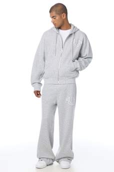RIBBED BOXY ZIP HOODIE