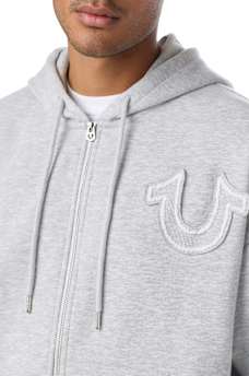 RIBBED BOXY ZIP HOODIE