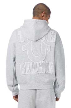 RIBBED BOXY ZIP HOODIE