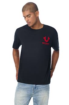 BUDDHA FACE FLOCKED TEE