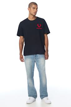 BUDDHA FACE FLOCKED TEE