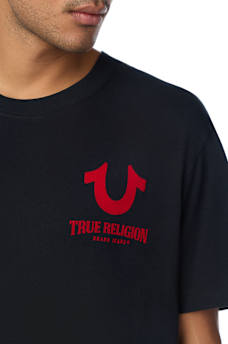 BUDDHA FACE FLOCKED TEE