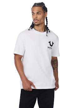 BUDDHA FACE FLOCKED TEE