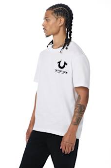 BUDDHA FACE FLOCKED TEE