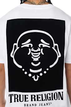 BUDDHA FACE FLOCKED TEE