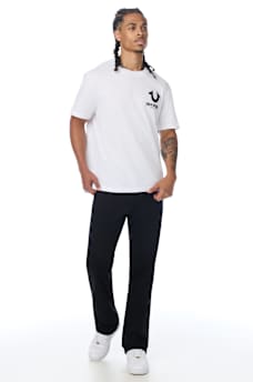 BUDDHA FACE FLOCKED TEE