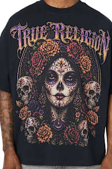 DAY OF THE DEAD GRAPHIC OVERSIZED HEAVYWEIGHT TEE