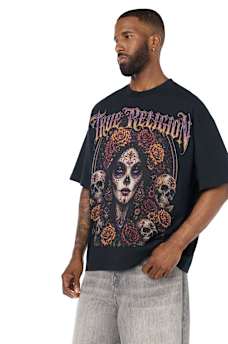 DAY OF THE DEAD GRAPHIC OVERSIZED HEAVYWEIGHT TEE