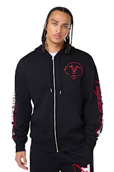 BUDDHA PUFF PRINT LOGO ZIP HOODIE