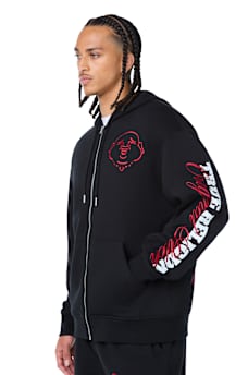 BUDDHA PUFF PRINT LOGO ZIP HOODIE