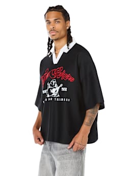 EMBROIDERED OVERSIZED POLO SHIRT