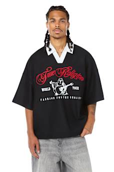 EMBROIDERED OVERSIZED POLO SHIRT