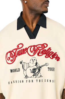 EMBROIDERED OVERSIZED POLO SHIRT