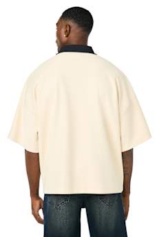 EMBROIDERED OVERSIZED POLO SHIRT