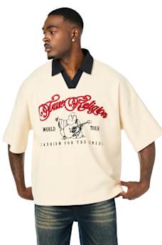 EMBROIDERED OVERSIZED POLO SHIRT