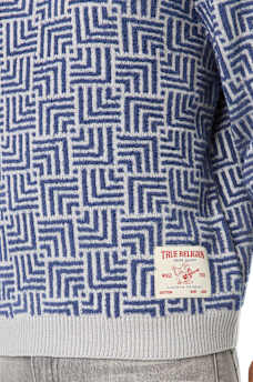 LONG SLEEVE GEO SWEATER