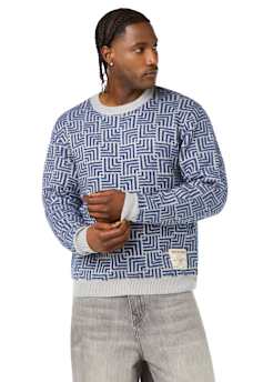 LONG SLEEVE GEO SWEATER