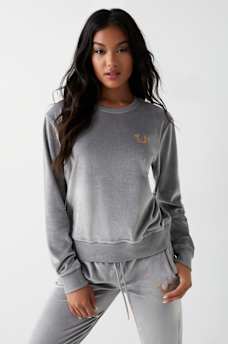 VELOUR LOGO SWEATSHIRT, image 2