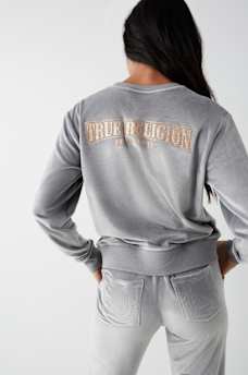 VELOUR LOGO SWEATSHIRT, image 3
