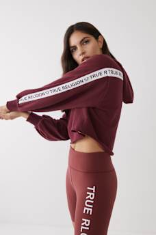LOGO CROP HOODIE, image 1