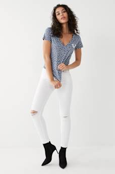 CHEETAH PRINT V TEE