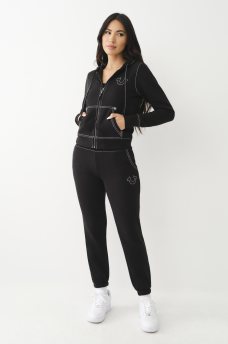 BIG T STITCH LOGO ZIP HOODIE, image 5