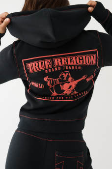 BIG T STITCH LOGO ZIP HOODIE, image 2