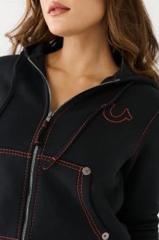 BIG T STITCH LOGO ZIP HOODIE, image 1