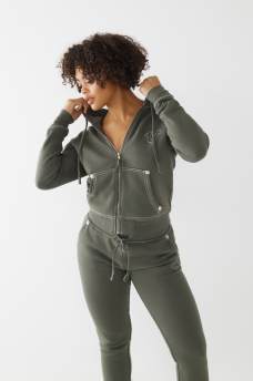 BIG T STITCH LOGO ZIP HOODIE, image 4